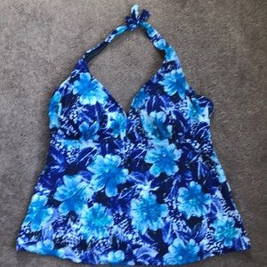 Pretty blue floral swim top